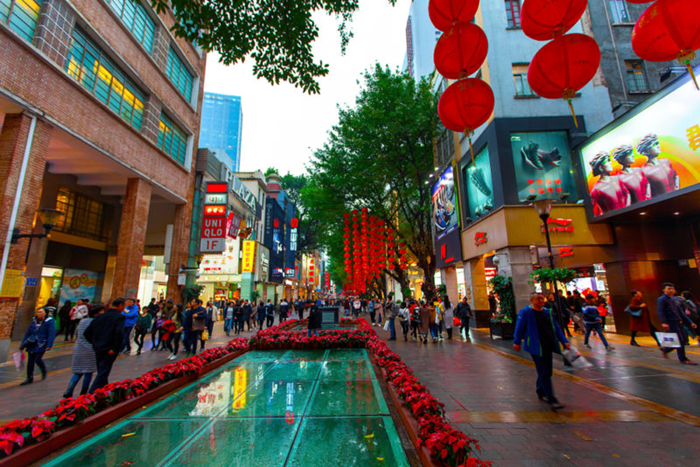 ที่เที่ยวกวางโจว ถนนคนเดินเป่ยจิงลู่ (Beijing Road Pedestrian Street)