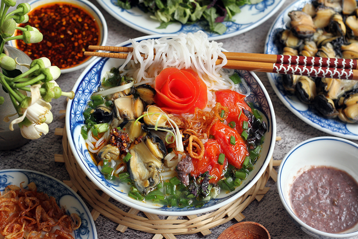 ก๋วยเตี๋ยวเวียดนาม ก๋วยเตี๋ยวหอยลาย (Bún Oc)