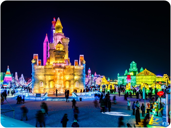 เทศกาลแกะสลักน้ำแข็ง (Harbin International Ice and Snow Festival)