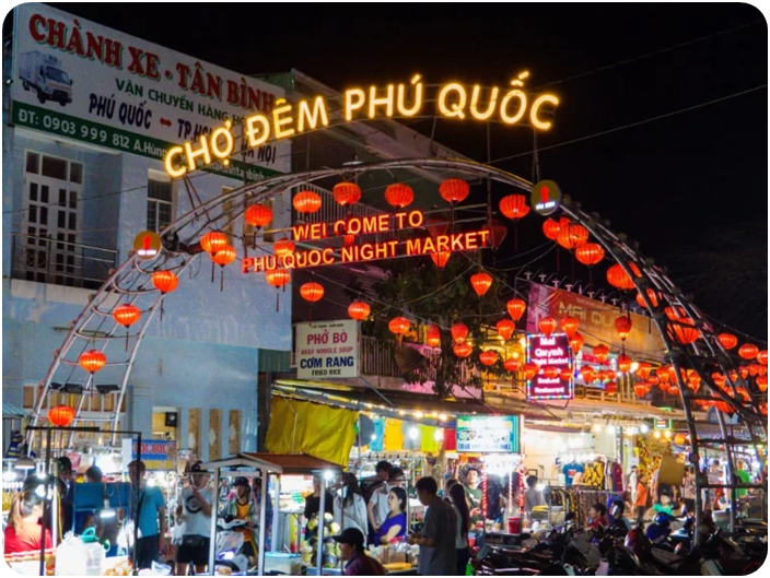 ตลาดกลางคืนดิงเก (DinhCau Night Market)