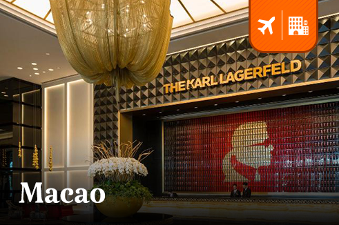 แพ็กเกจตั๋วเครื่องบิน (Greater Bay Airlines) ฮ่องกง-มาเก๊า พักหรู 5 ดาว THE KARL LAGERFELD MACAU HOTEL 3 วัน 2 คืน